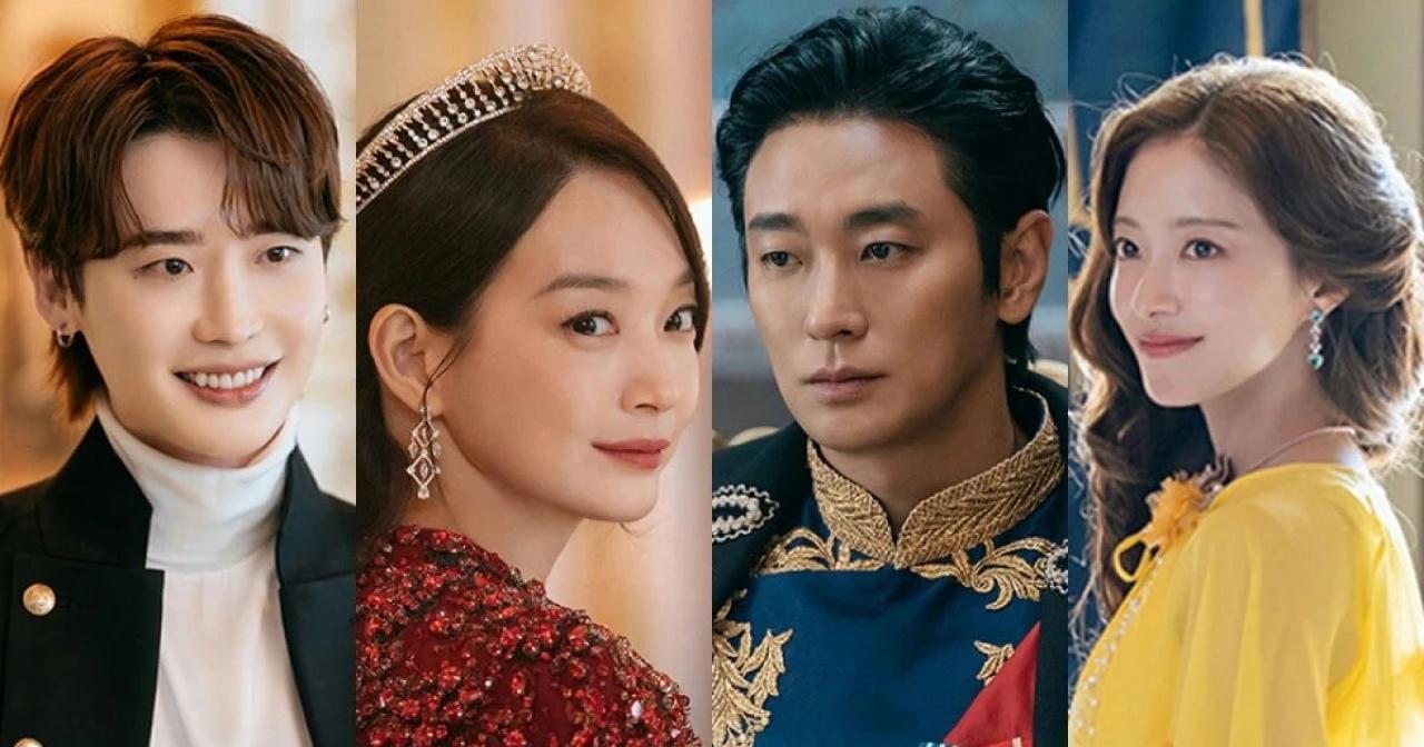 The Remarried Empress cast promotional stills featuring Shin Min-ah, Lee Jong-suk, Ju Ji-hoon, and Lee Se-young