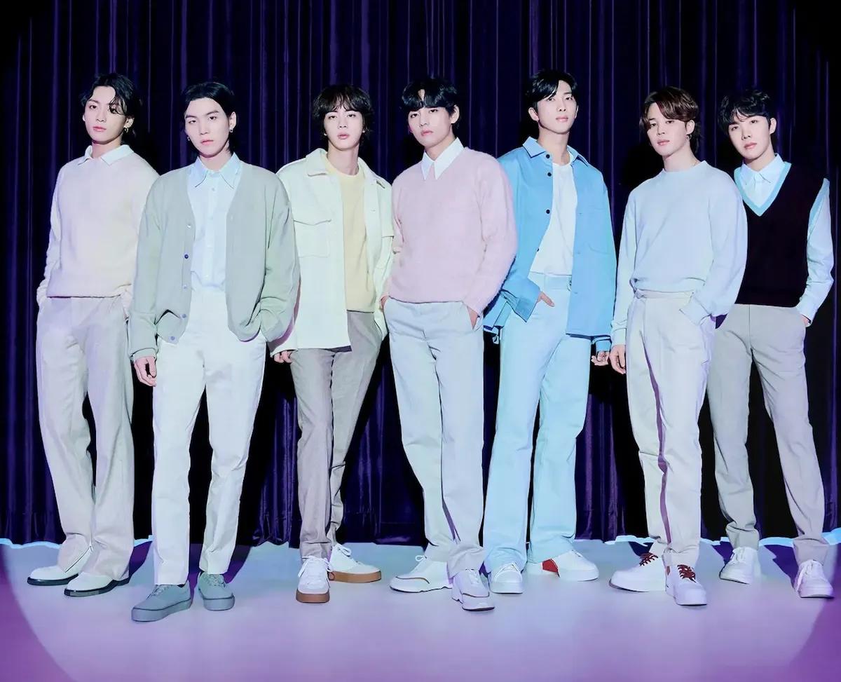 BTS group promotional photo for ARIRANG era 2026