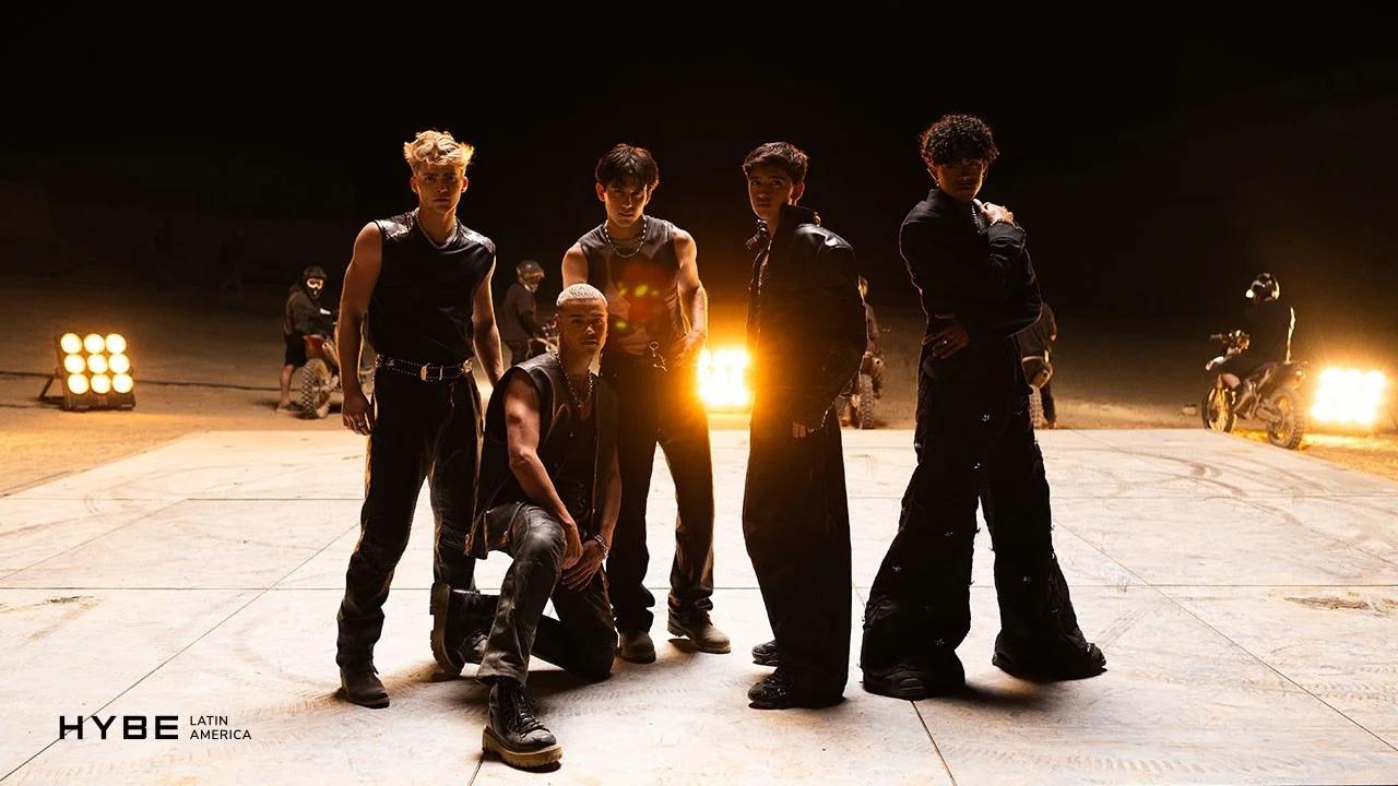 Santos Bravos performing in KAWASAKI official MV, HYBE Latin America debut EP DUAL 2026