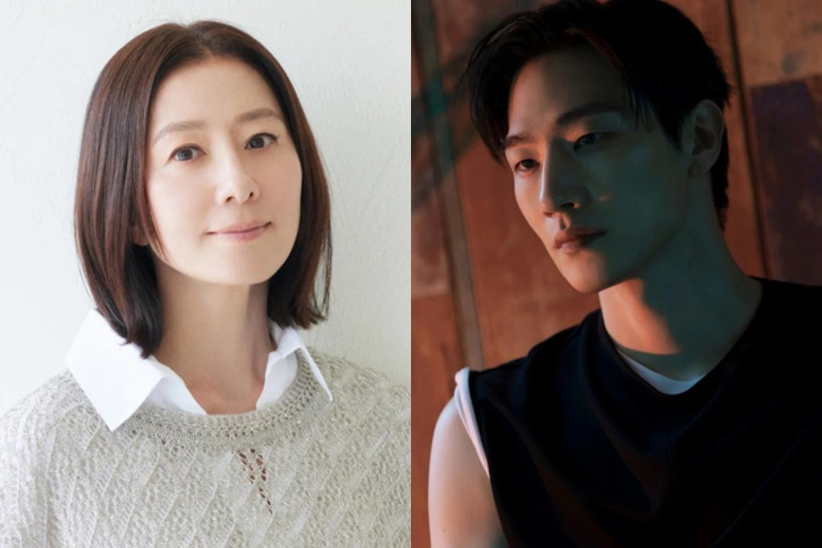 Kim Hee-ae and Noh Sang Hyun in the official cast announcement composite for JTBC Gold Digger (2026 Korean remake)