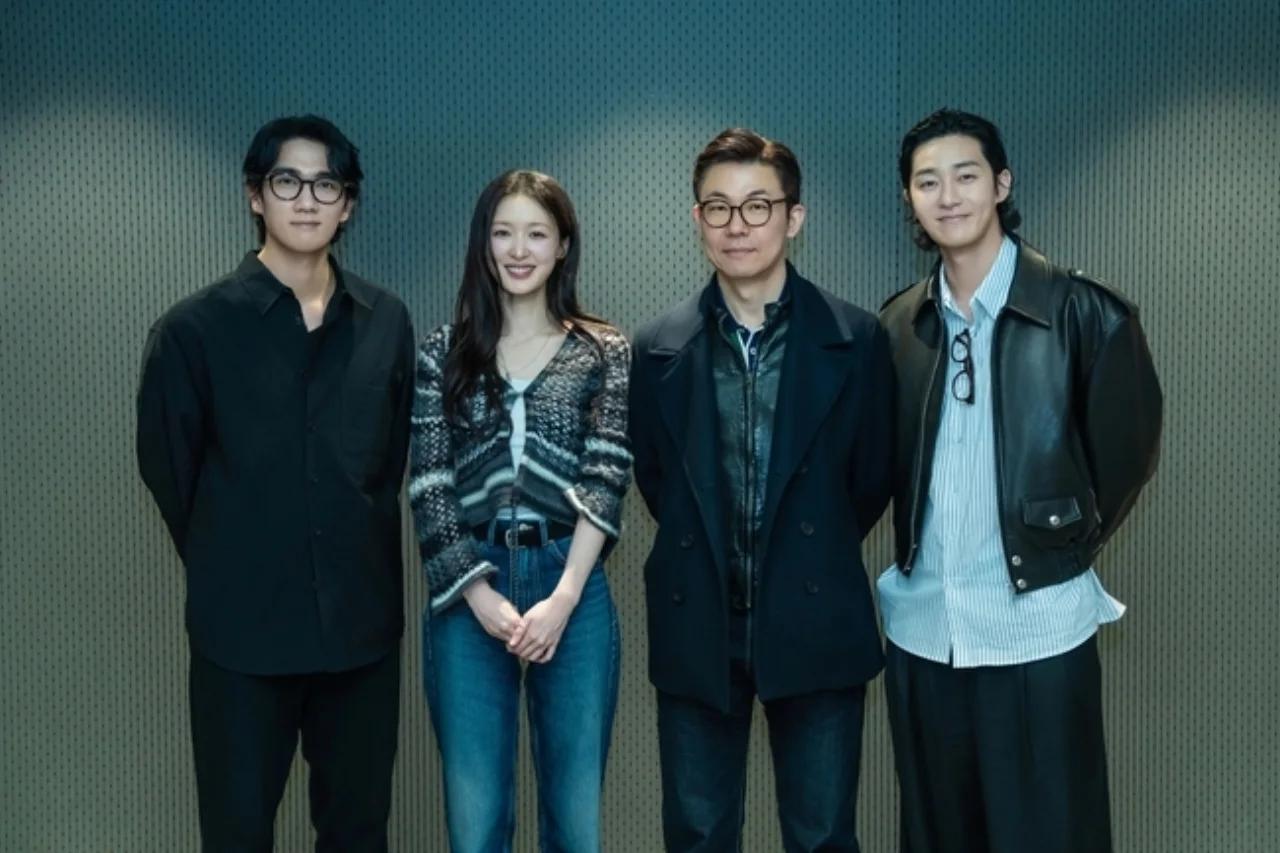 Born Guilty cast at Disney+ script reading including Park Seo Joon, Um Tae Goo, Jo Hye Joo, and director Hong Won Chan