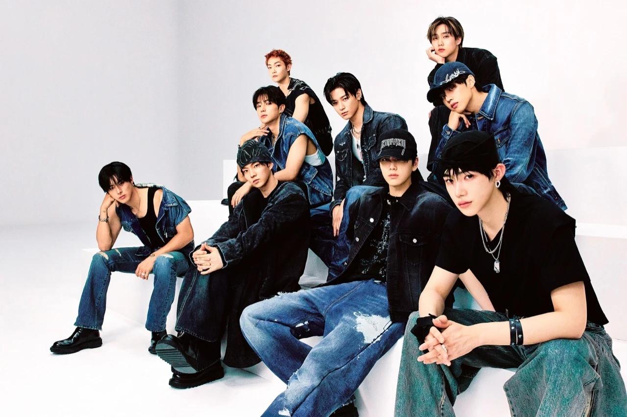 THE BOYZ group promotional photo in denim styling