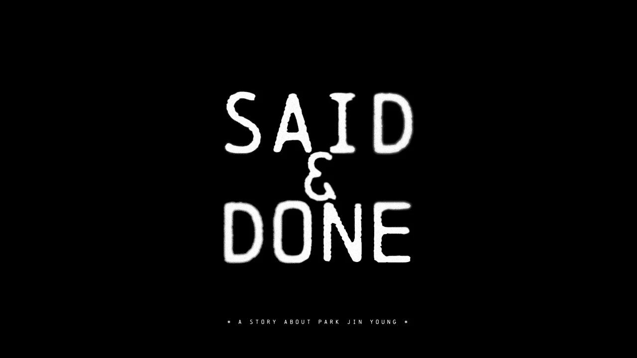 Said & Done teaser title card for Park Jinyoung solo comeback
