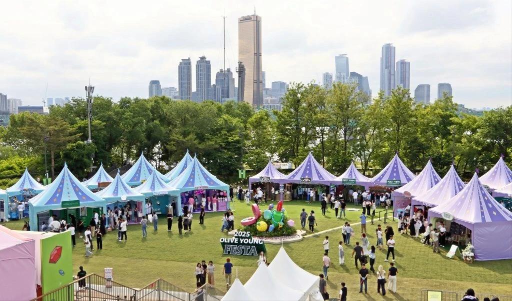 File photo of the 2025 Olive Young Festa grounds used in CJ Olive Young's 2026 global rollout announcement