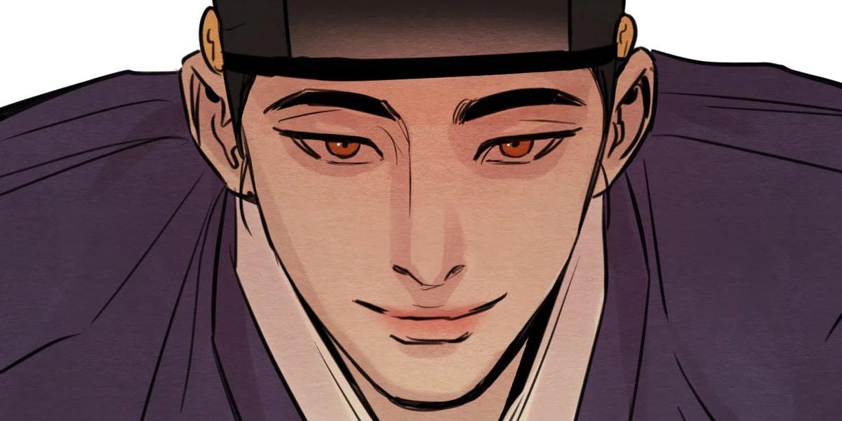 Illustrated close up character art from Painter of the Night on Lezhin Comics