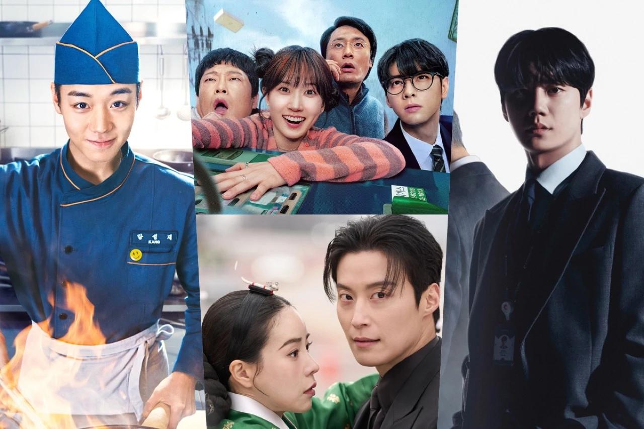 Collage of promotional images from several May 2026 K-dramas that mix multiple genres