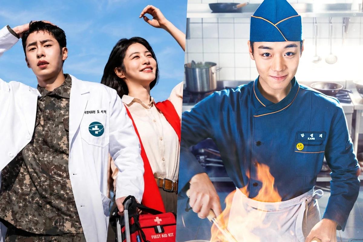 Promotional split image tied to Doctor on the Edge and companion ratings coverage, featuring Lee Jae-wook, Shin Ye-eun, and related drama art