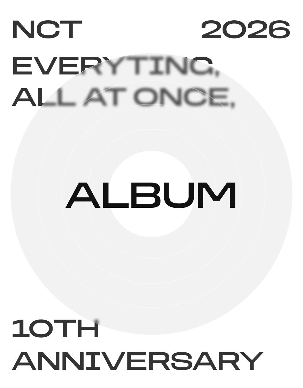 Metallic NCT 2026 anniversary artwork from the official campaign site with album-style framing