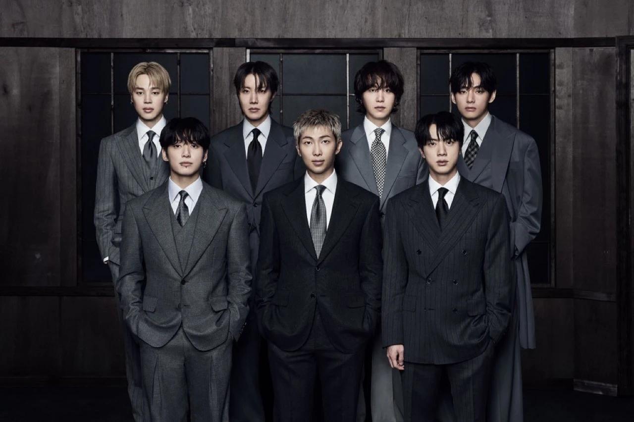 BTS in a formal group portrait for the ARIRANG era