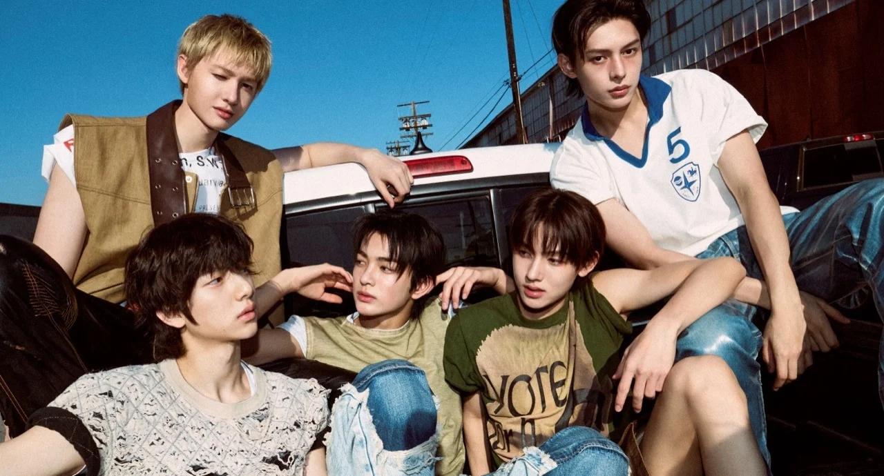 TXT members in a promotional image used for Hanteo Rewind 2025 Chapter 2 coverage