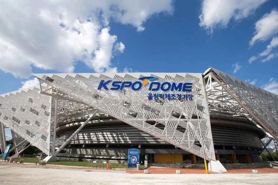 Exterior of KSPO Dome in Seoul, one of South Korea's core indoor concert venues