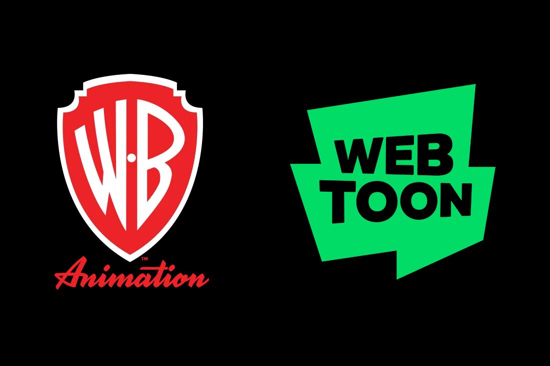 Warner Bros. Animation and WEBTOON logos on a black background.